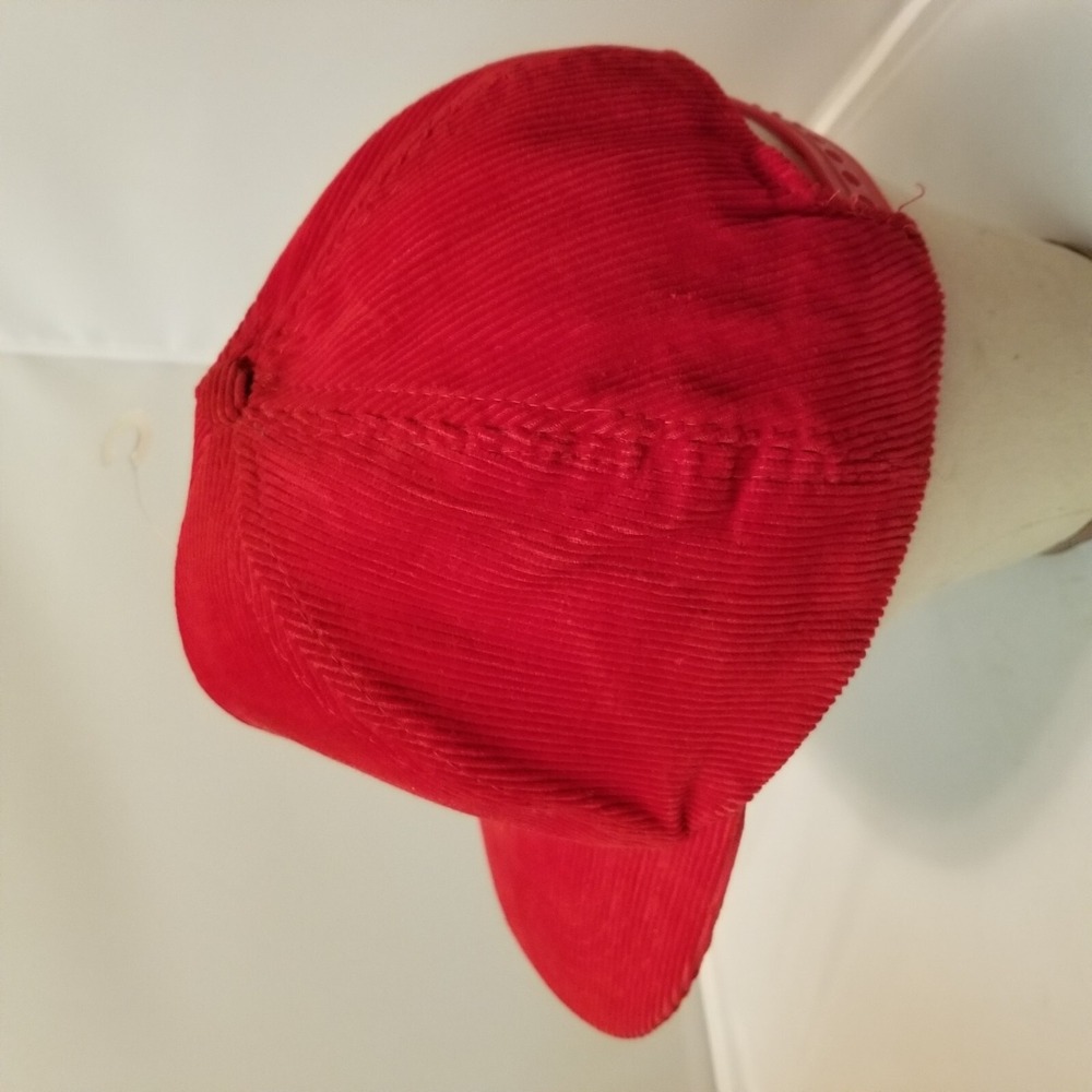 Vintage Desert Storm VICTORY WElcome HOME TROOPS Corduroy SnapBack Strap Red Hat - Picture 10 of 14